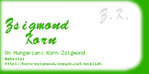 zsigmond korn business card